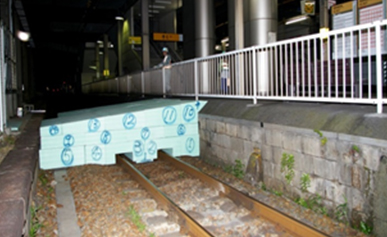 1線跨ぎの渡線路